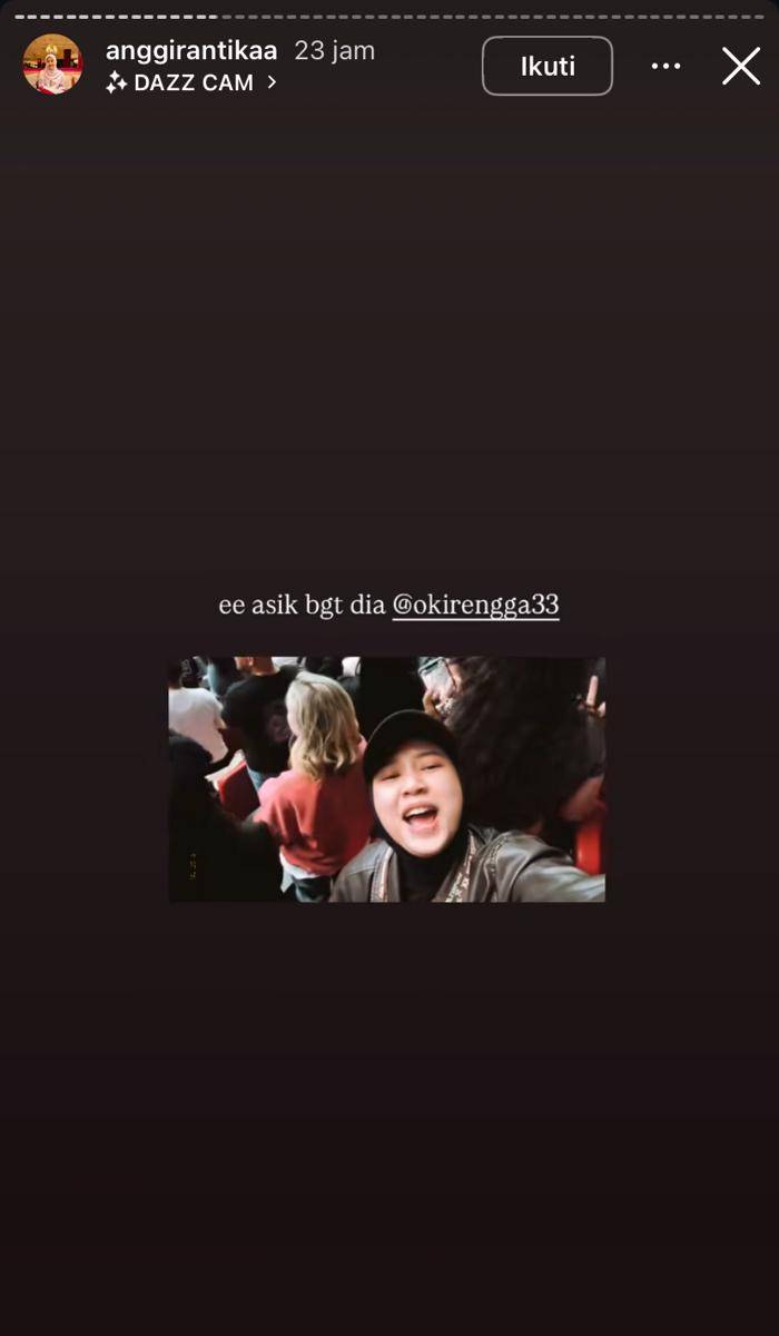 potret Oki Rengga dan istrinya nonton konser Chris Brown di Amsterdam (Instagram.com/anggirantikaa)