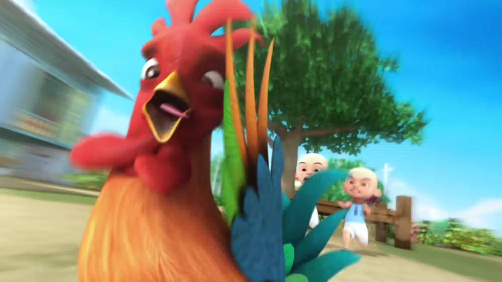Ayam milik Tok Dalang (dok. Les' Copaque Production/Upin & Ipin)