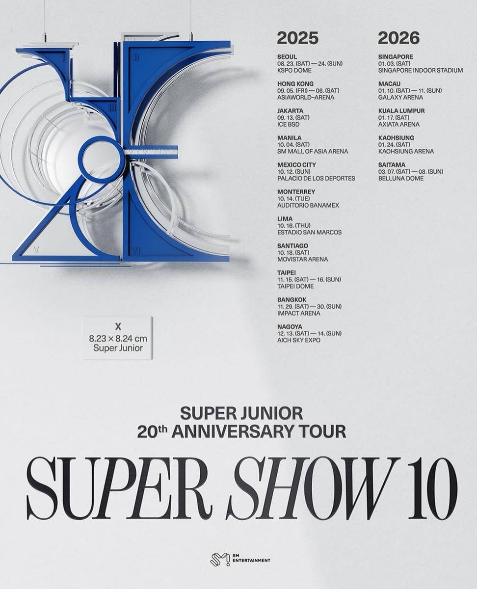 Potret Poster Super Junior 20th Anniversary Super Show 10 (instagram.com/superjunior)