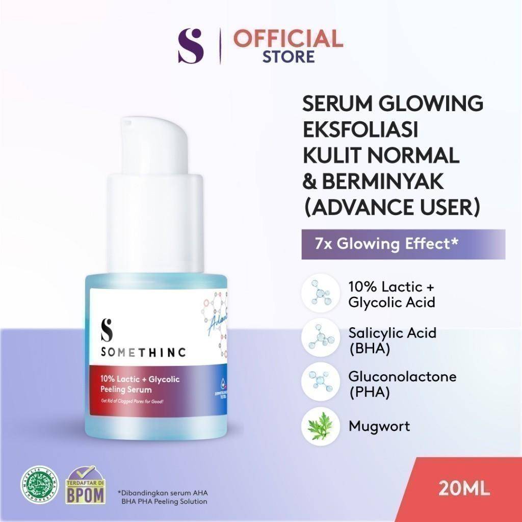 Somethinc 10% Lactic + Glycolic Peeling Serum (shopee.co.id/Somethinc Official)