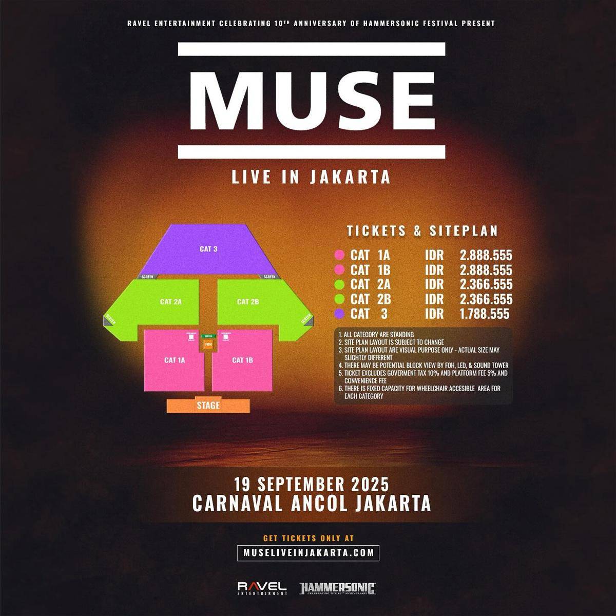 Muse Live in Jakarta 2025 (instagram.com/ravelentertainment)