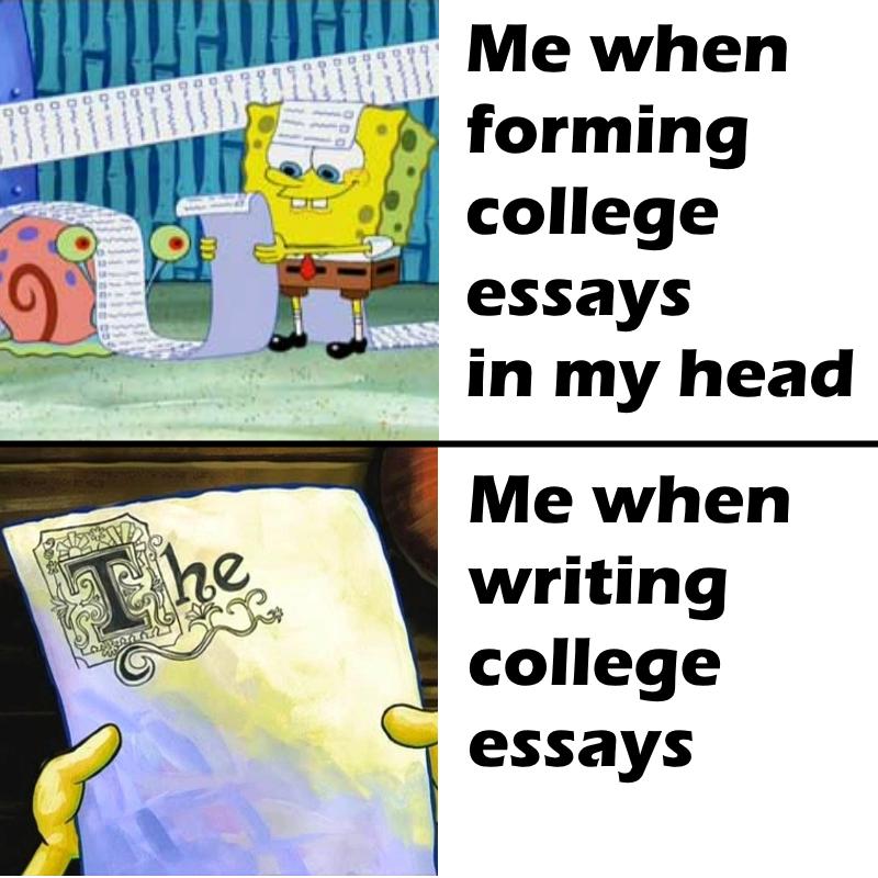 8 Meme SpongeBob tentang Ngerjain Esai, Gak Kelar-Kelar!