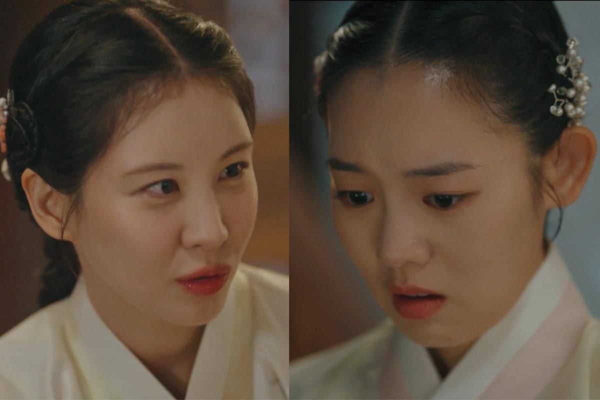 Cha Sun Chaek (Seohyun) dan Cho Eun Ae (Han Sol Kwon) dalam drakor The First Night with the Duke (dok. VIU/The First Night with the Duke)