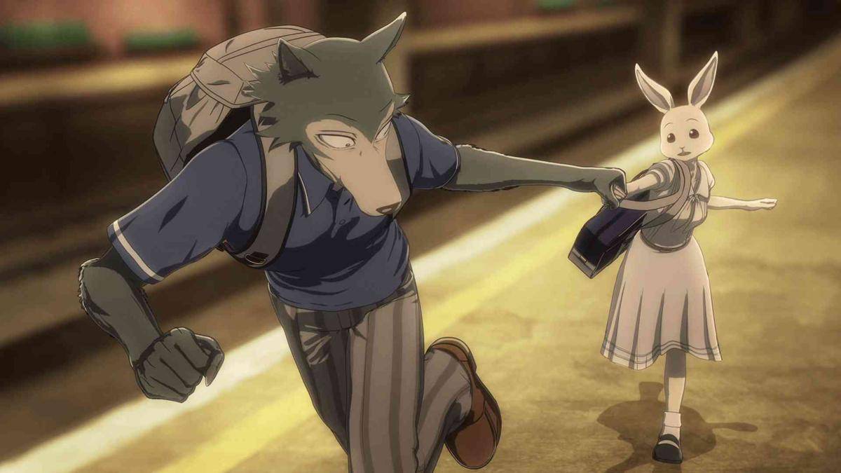 Legoshi dan Haru dari Anime Beastars (dok. Orange/Beastars)