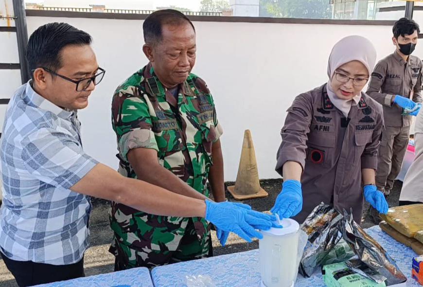 Kejari Lampung Selatan Musnahkan Barang Bukti Perkara Narkotika Rp67,5 Miliar