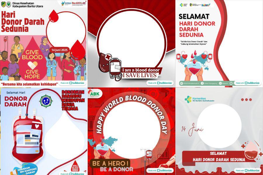 Twibbon Hari Donor Darah Sedunia 2025, Bisa untuk Memeriahkan Sosmed!
