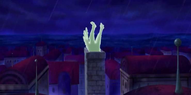 Roronoa Zoro nyangkut di cerobong asap