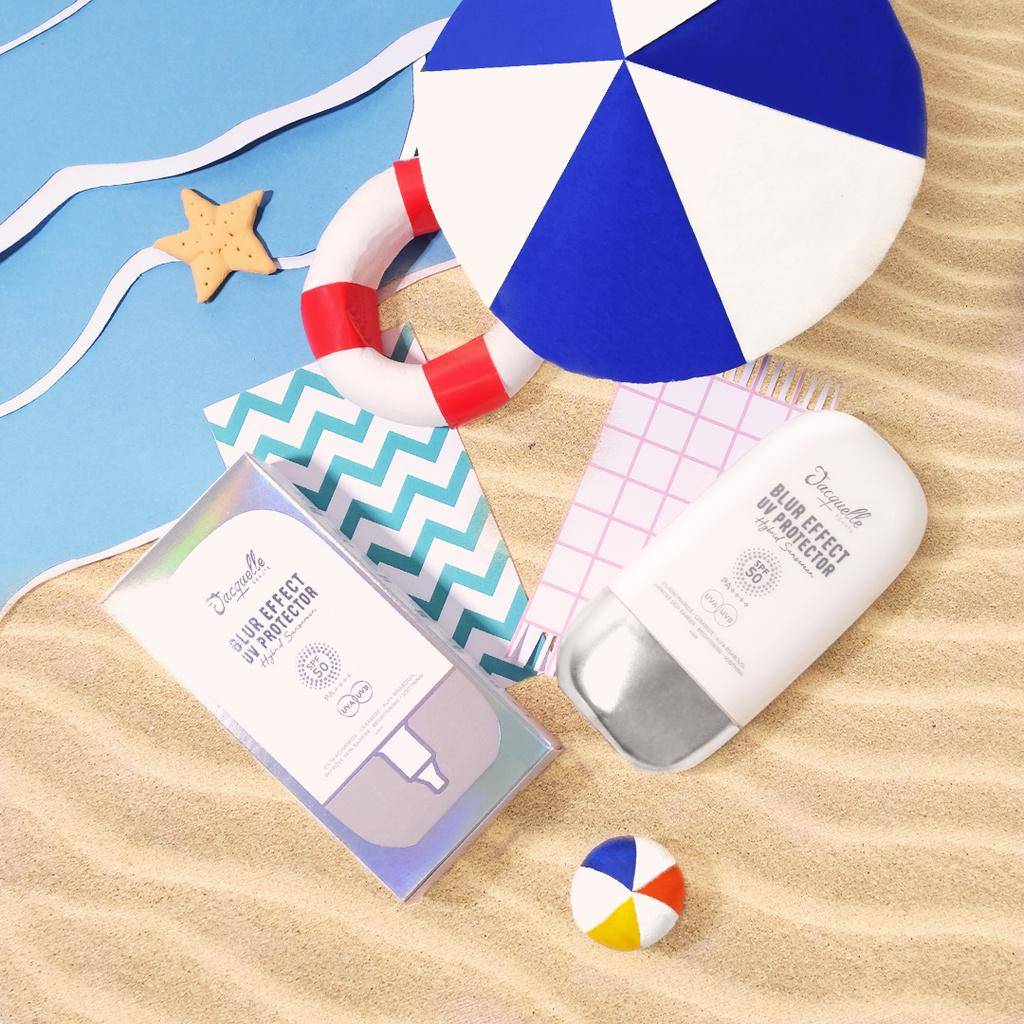 Jacquelle Blur Effect UV Protector: Hybrid Sunscreen SPF 50 PA++++ (shopee.co.id/Jacquelle Official)