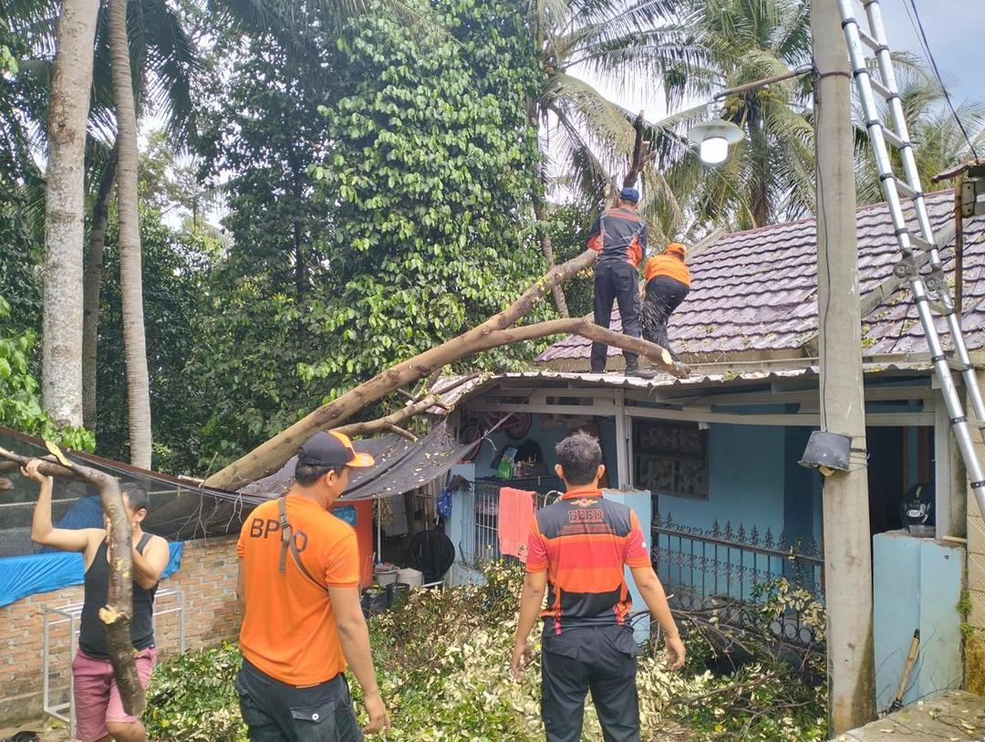 Imbas Angin Kencang di Bandar Lampung Rumah Warga Rusak