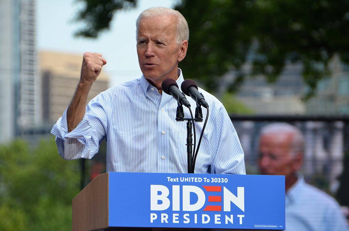 Joe Biden memulai kampanye Pilpres 2020-nya dengan sebuah acara pembukaan setelah menjabat sebagai Wakil Presiden. (Michael Stokes, CC BY 2.0, via Wikimedia Commons)