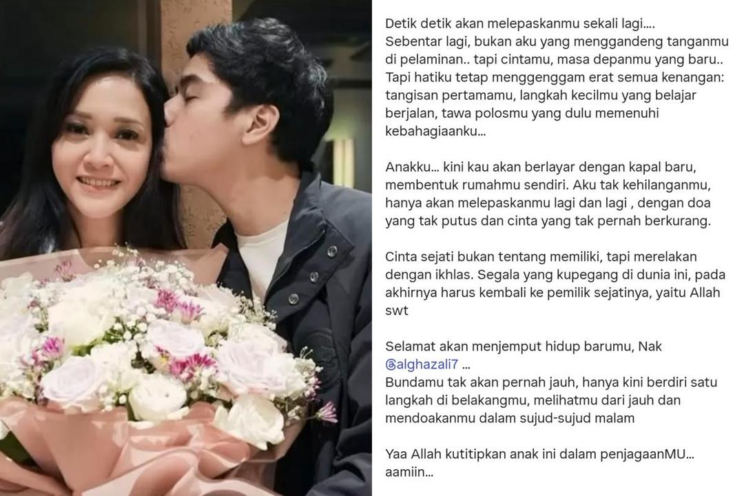 Maia Estianty Tulis Pesan Menyentuh Jelang Pernikahan Al Ghazali