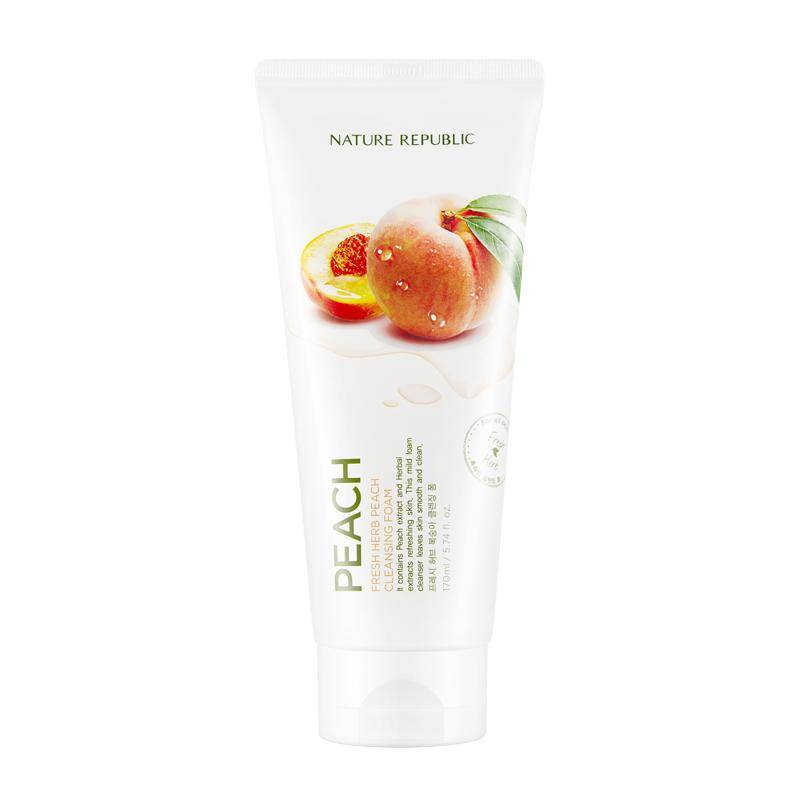 Nature Republic Fresh Herb Peach Cleansing Foam (naturerepublic.id/Nature Republic Fresh Herb Peach Cleansing Foam)
