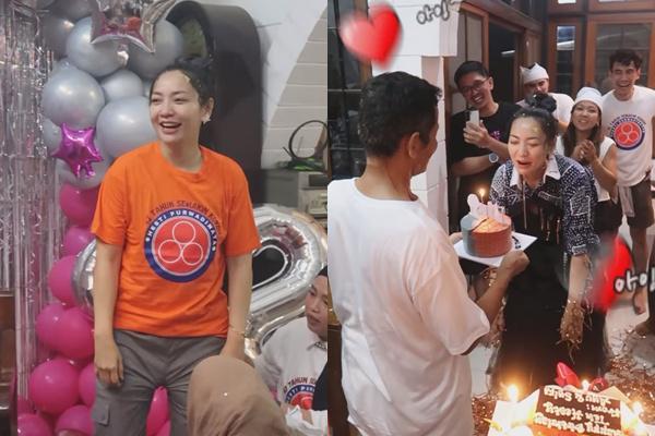 Potret Ultah ke-42 Hesti Purwadinata dengan Tema Tukang Bangunan