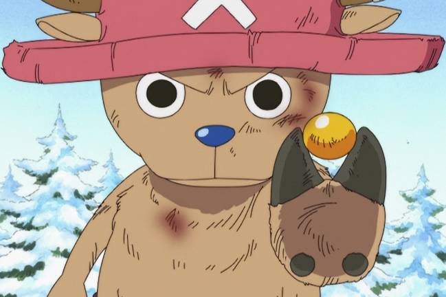 Chopper memegang Rumble Ball. (dok. Toei Animation/One Piece)
