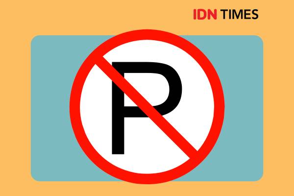 Rambu dilarang parkir (dok. IDN Times/Novaya)