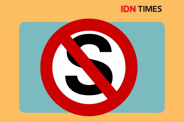 Rambu dilarang berhenti (dok. IDN Times/Novaya)