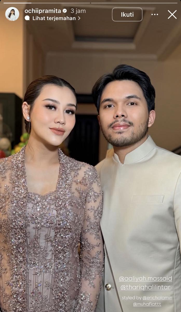 7 Potret Aaliyah Massaid Hadiri Pernikahan Al Ghazali dan Alyssa Daguise