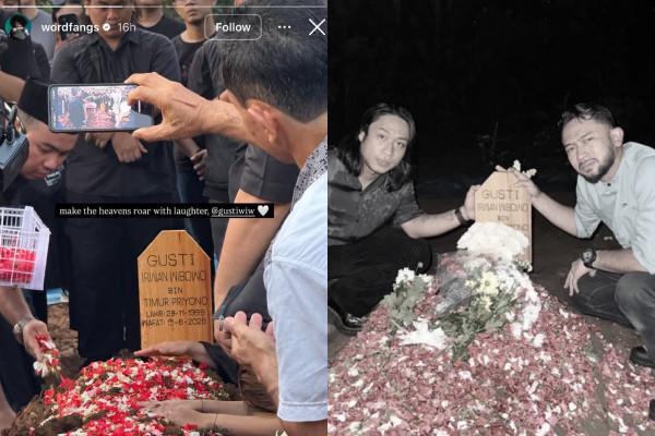 artis hadiri pemakaman Gustiwiw (instagram.com/wordfangs | instagram.com/alfiealfandy)