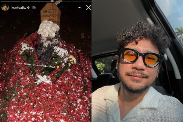 artis di pemakaman Gustiwiw (instagram.com/kuntoajiw)