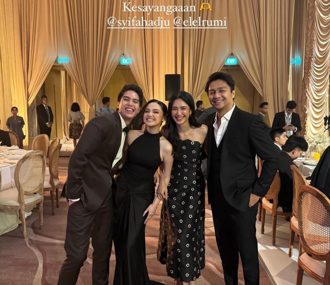 Potret pasangan artis di pernikahan Al Ghazali (instagram.com/miktambayong)