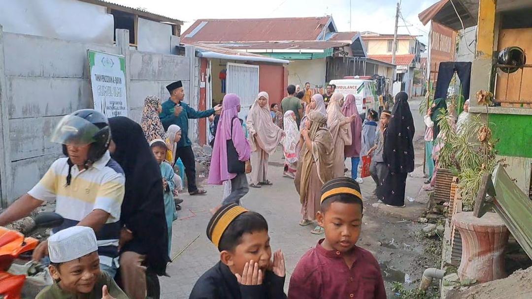 Tempat ngaji di Makassar ditutupi tembok/Istimewa