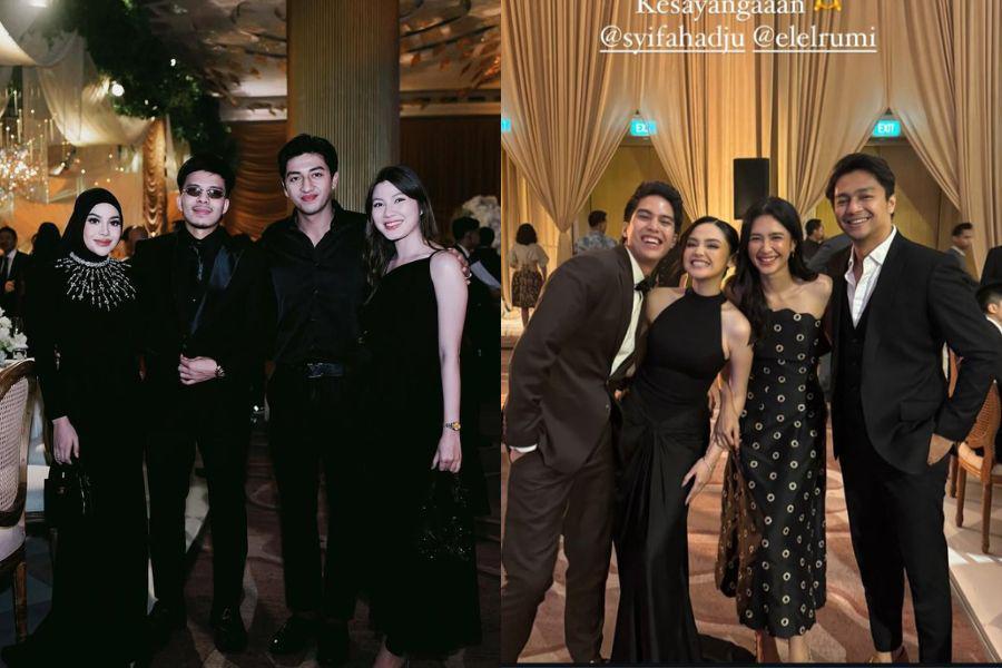 8 Gaya Couple Seleb di Resepsi Alyssa Daguise dan Al Ghazali, Semuanya Kompak!