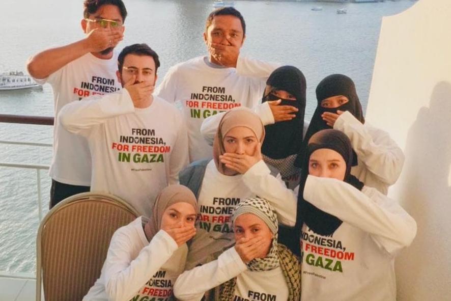Artis ikut aksi Global March to Gaza (instagram.com/ratnagalih)