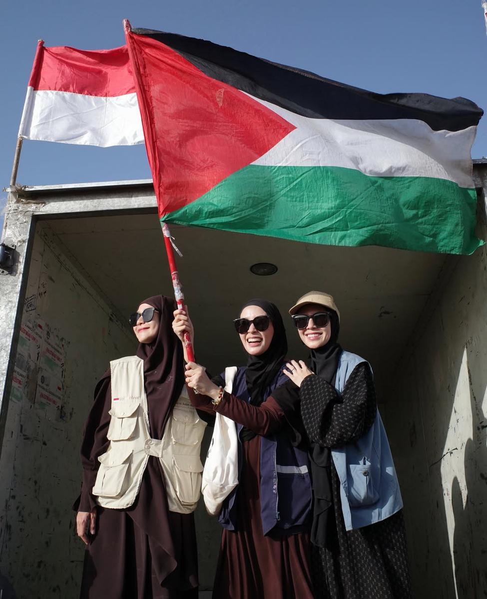 Artis ikut aksi Global March to Gaza (instagram.com/hamidahrachmayanti)
