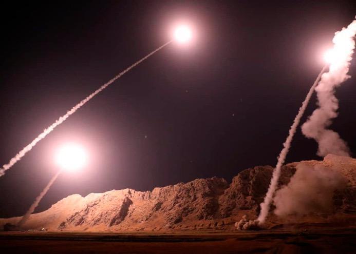 Serangan rudal. (X.com/@IranMilitary)