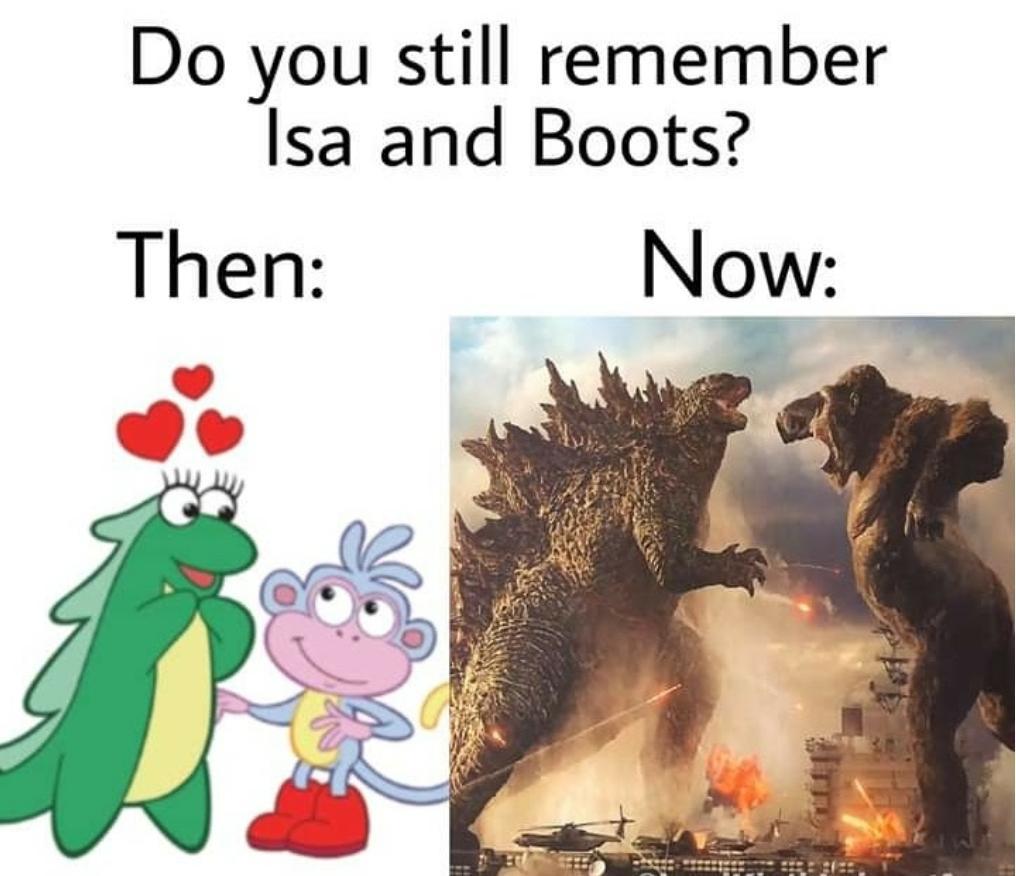 7 Meme Boots Dora the Explorer, Pacarnya Godzilla?