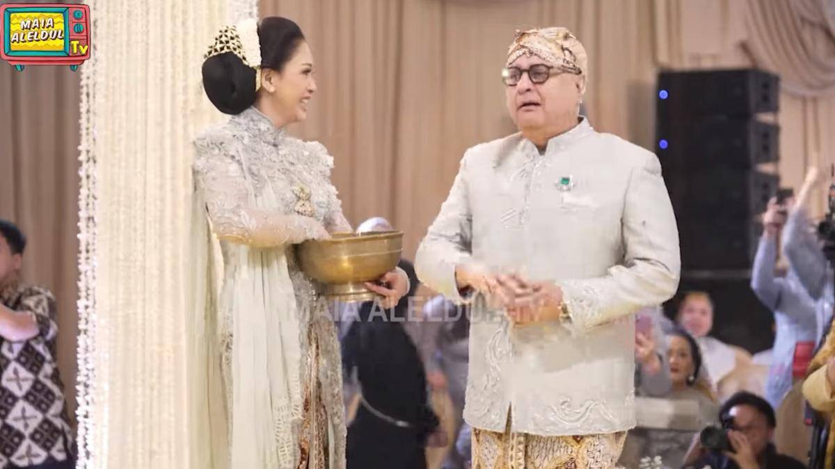 Maia Estianty Nyawer di Pernikahan Al Ghazali