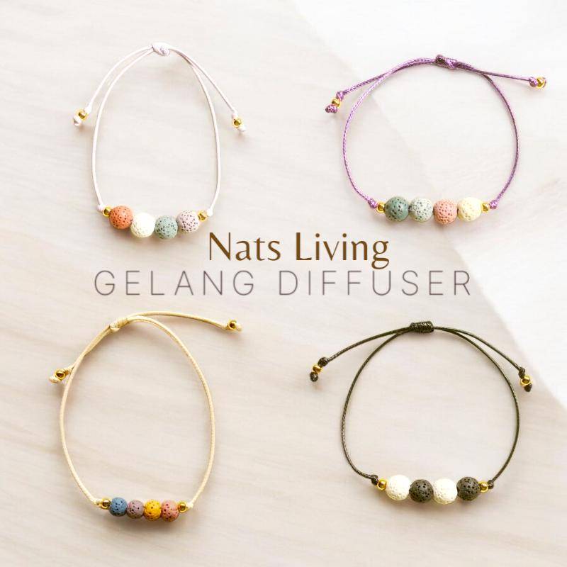 Nats Living - Gelang Tali Diffuser Batu Lava (shopee.co.id/Nats Living Official Shop)