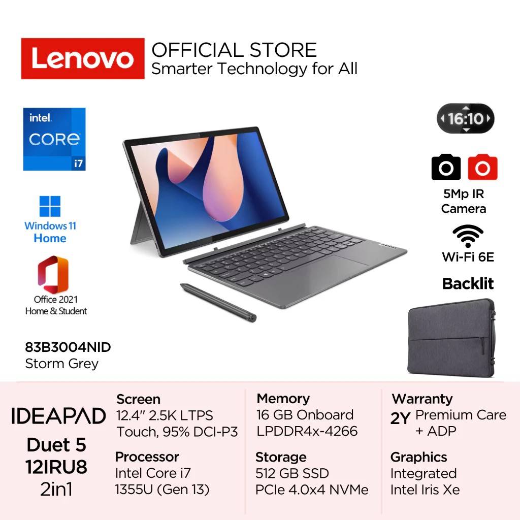 Lenovo 2-in-1 IdeaPad Duet 5i 12IRU8 (shopee.co.id/Lenovo Official)