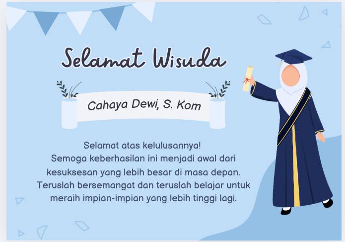 Inspirasi kartu ucapan wisuda (canva.com/Siamil Desain)