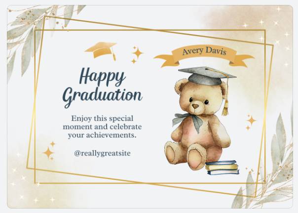 Inspirasi kartu ucapan wisuda (canva.com/Vectorfair J)
