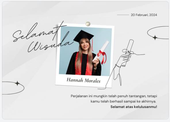 Inspirasi kartu ucapan wisuda (canva.com/Dharmas Studio)