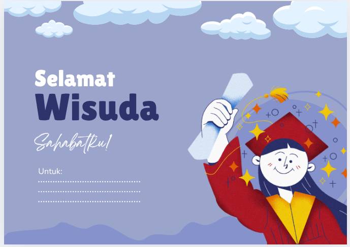 Inspirasi kartu ucapan wisuda (canva.com/Inkofert)