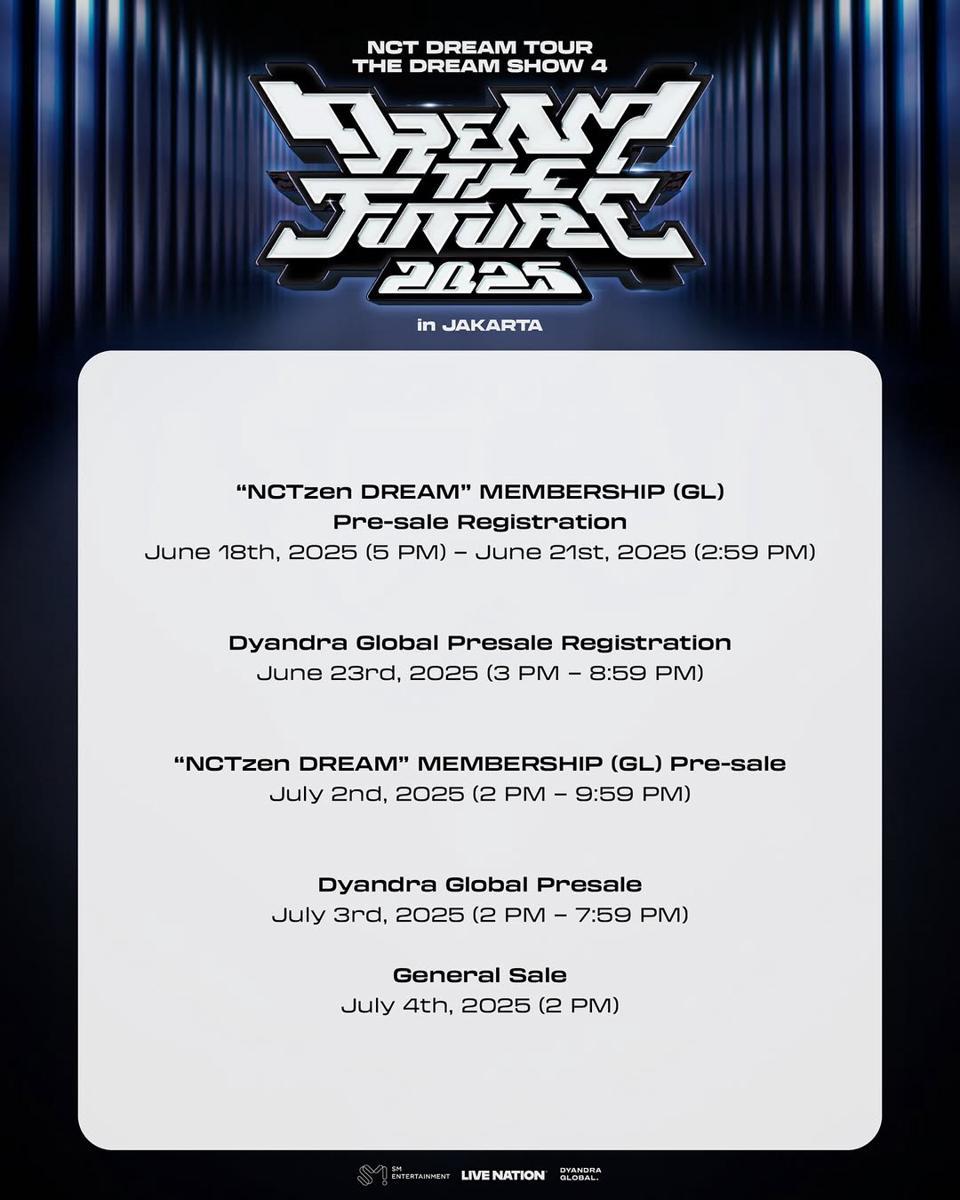 [TICKETING INFO] 2025 NCT DREAM TOUR THE DREAM SHOW 4 - DREAM THE FUTURE in JAKARTASome moments feel like a dream, but not all dreams fade when you wake up ‘cause when a dream means so much, it always finds its way back 💚Yup! NCT D (2).jpg