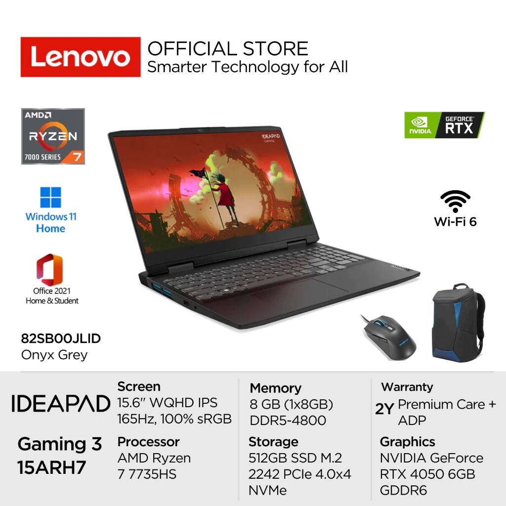 Lenovo IdeaPad Gaming 3 15ARH7 (shopee.co.id/Lenovo Official)