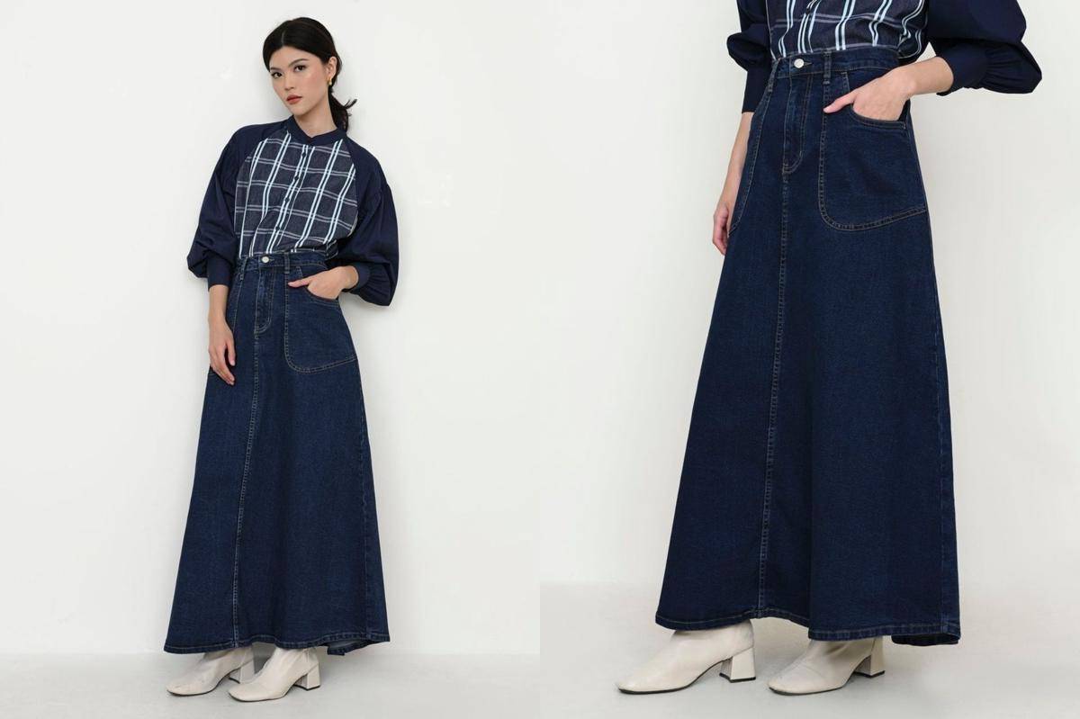 Geulis.id - Kinza Denim Skirt (shopee.co.id/Geulis.id Official Shop)