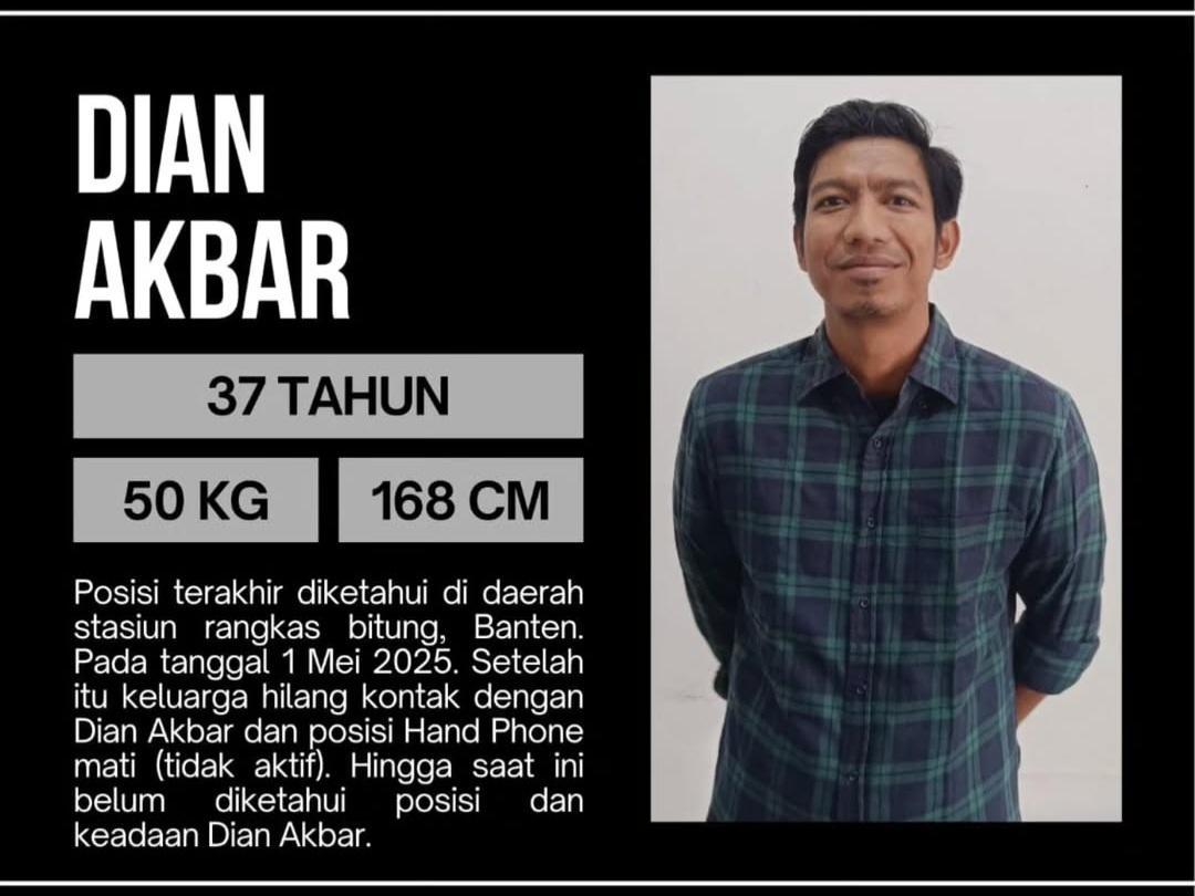 Viral, Dian Akbar Hilang Sejak 1 Mei, HP Terakhir Aktif di Stasiun Duri