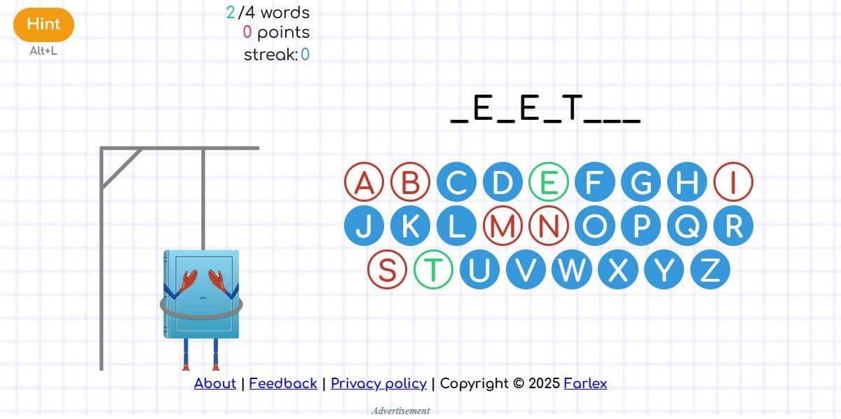 Game Hangman online 