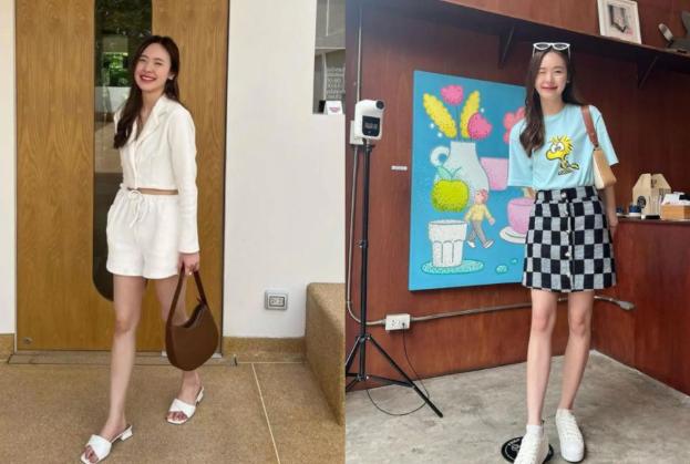 10 Referensi Outfit Pakai Shoulder Bag ala June Wanwimol, Simple Chic!