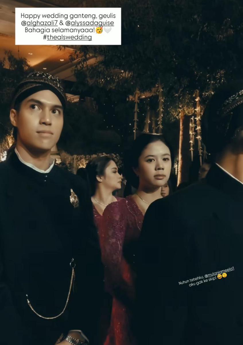 Shafeea Ahmad di ngunduh mantu Al Ghazali dan Alyssa (instagram.com/Mrl_deana repost from Instagram.com/mulanjameela1)