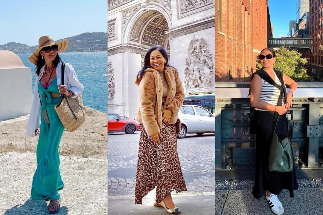 10 OOTD Liburan Risa Dewi, Ibu Alyssa Daguise Bergaya Sosialita Hits