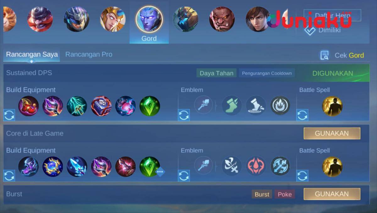 Build Gord 2025 (Dok. Moonton/Mobile Legends)