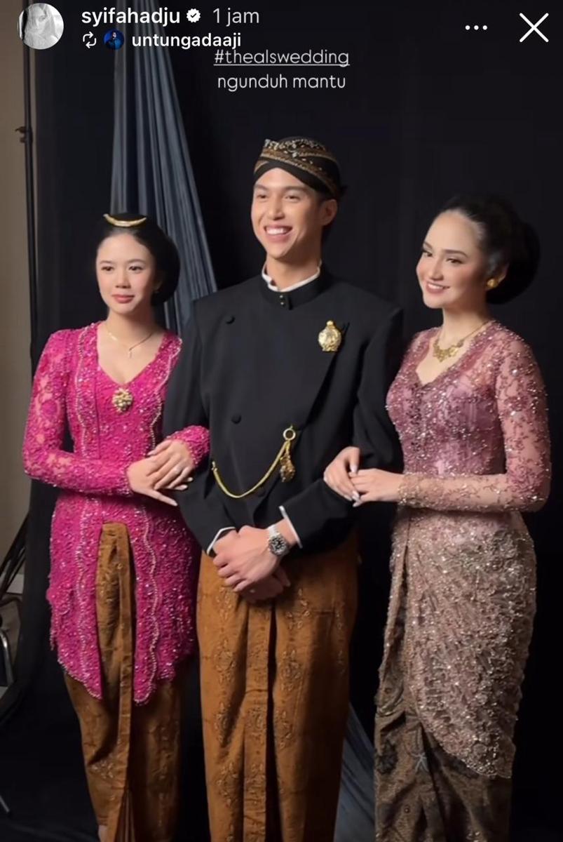 Shafeea Ahmad di ngunduh mantu Al Ghazali dan Alyssa (instagram.com/untungadaaji repost from instagram.com/Syifahadju)