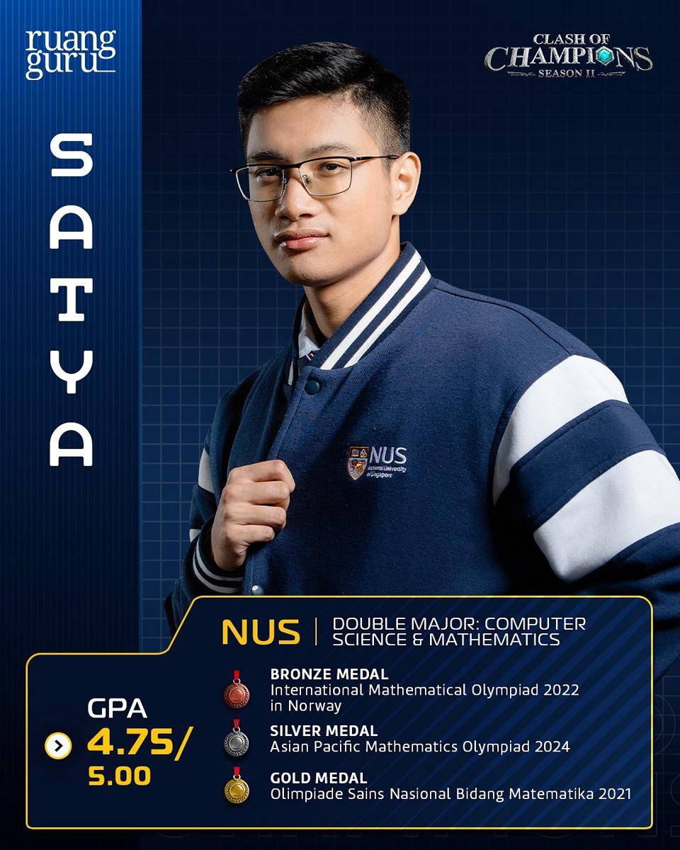 profil biodata tim luar negeri CoC 2 (instagram.com/ruangguru_)