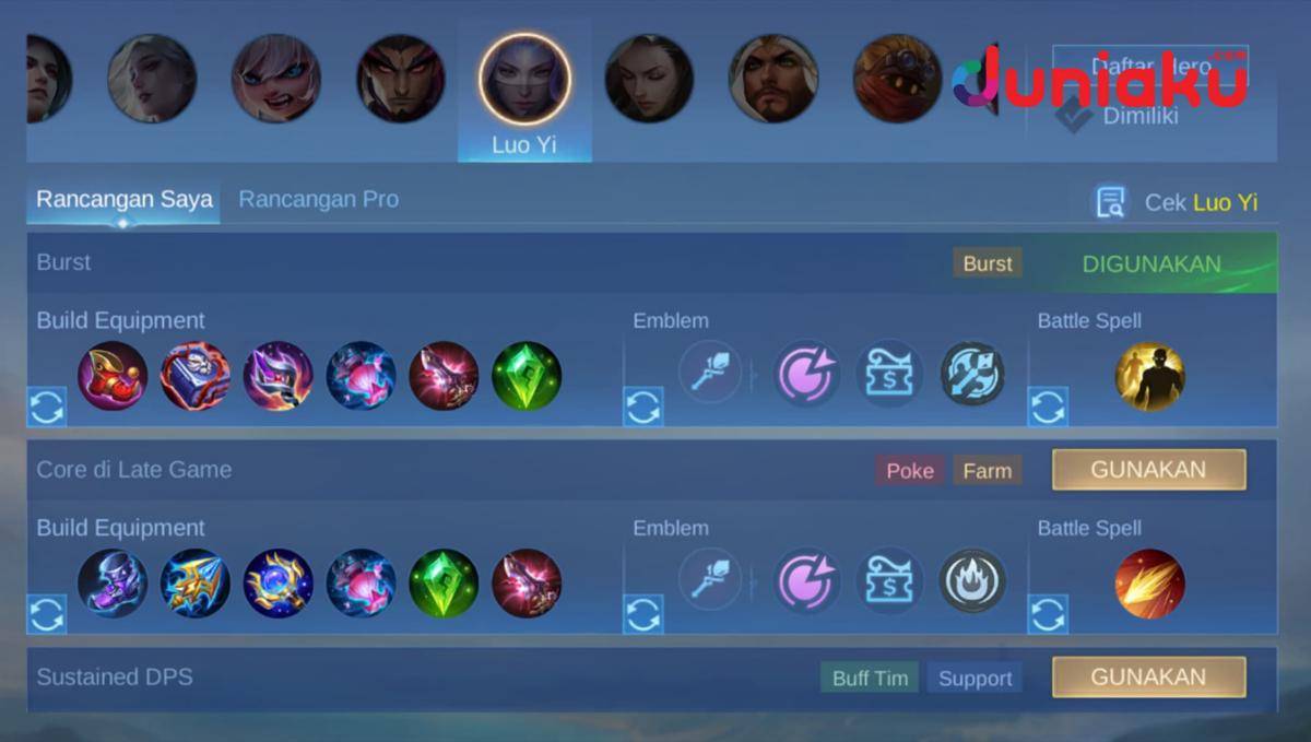 Build Luo Yi 2025 (dok. Moonton/Mobile Legends)
