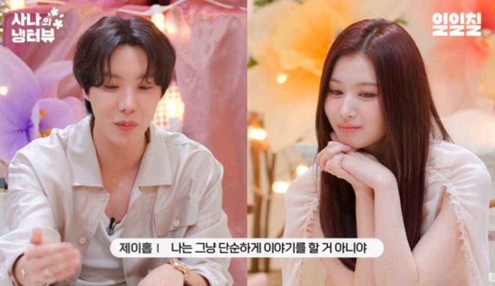 potret J-Hope BTS di acara Sana's Fridge Interview (dok. youtube/일일칠)
